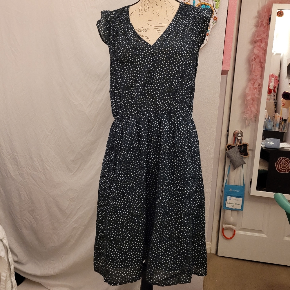Pattern casual medium length dress